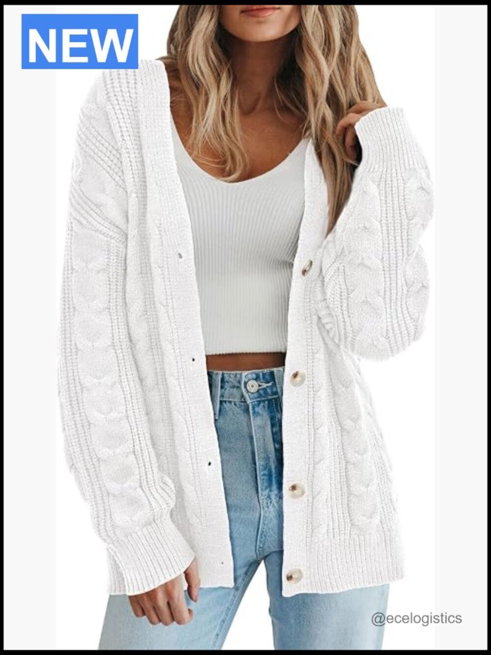 Chunky Cable Knit Open Front Cardigan Sweater